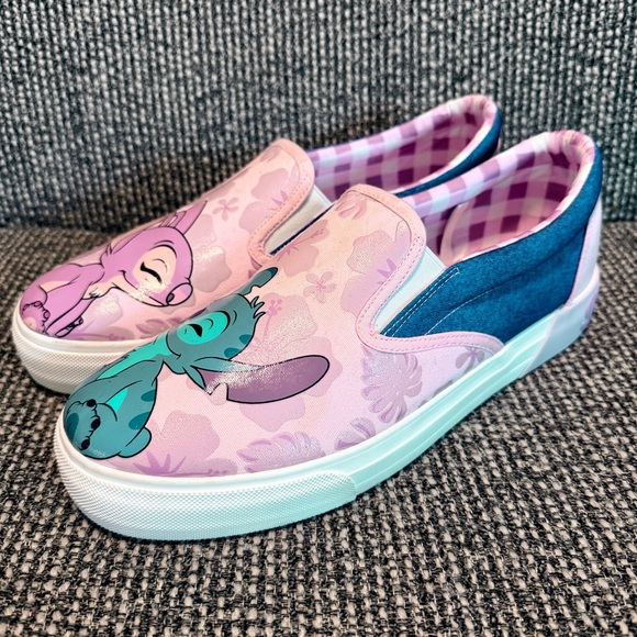 Disney’s Lilo & Stitch Sz 9 Womens Angel Ground Up Slip On Shoes Sneakers Pink - Picture 3 of 8